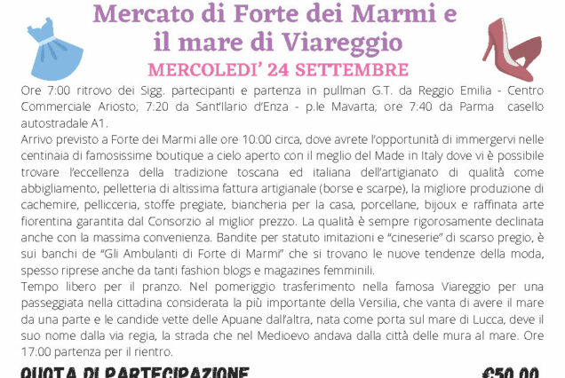 SHOPPING E RELAX: FORTE DEI MARMI E VIAREGGIO - 24 settembre